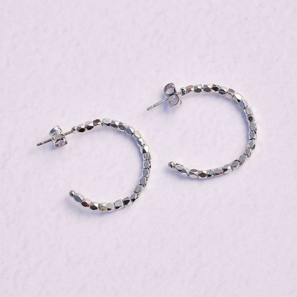 Diamond Cut Hoop Earrings 7