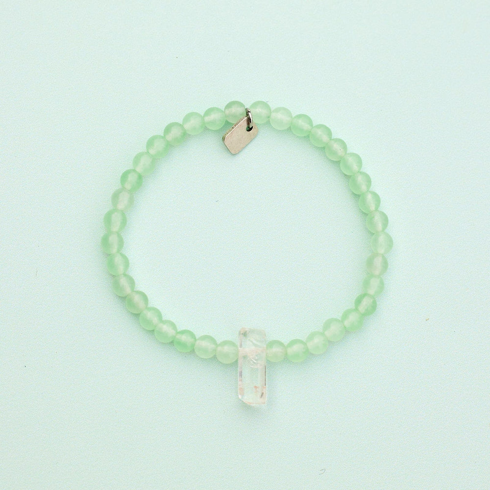 Green Quartz Intention Stretch Bracelet by 4