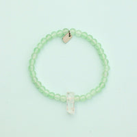 Green Quartz Intention Stretch Bracelet by Gallery Thumbnail