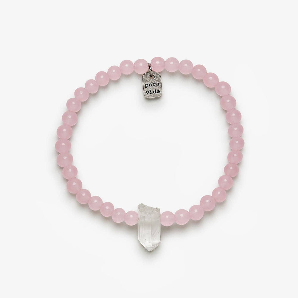 Rose Quartz Intention Stretch Bracelet 1