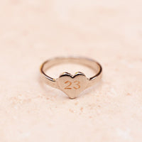 Engravable One Heart Ring Gallery Thumbnail