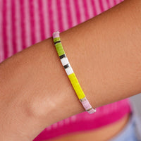 Tile Bead Stretch Bracelet Gallery Thumbnail