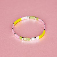 Tile Bead Stretch Bracelet Gallery Thumbnail