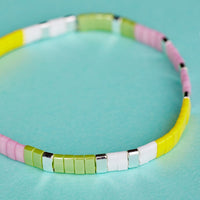 Tile Bead Stretch Bracelet Gallery Thumbnail