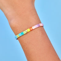 Paradise Tile Bead Stretch Bracelet Gallery Thumbnail