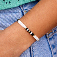 Tile Bead Stretch Bracelet Gallery Thumbnail