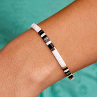 Tile Bead Stretch Bracelet Gallery Thumbnail