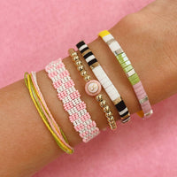 Tile Bead Stretch Bracelet Gallery Thumbnail