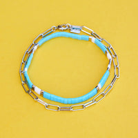 Tile Bead Stretch Bracelet Set Gallery Thumbnail