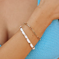 Tile Bead Stretch Bracelet Set Gallery Thumbnail