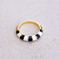 Striped Enamel Ring Gallery Thumbnail