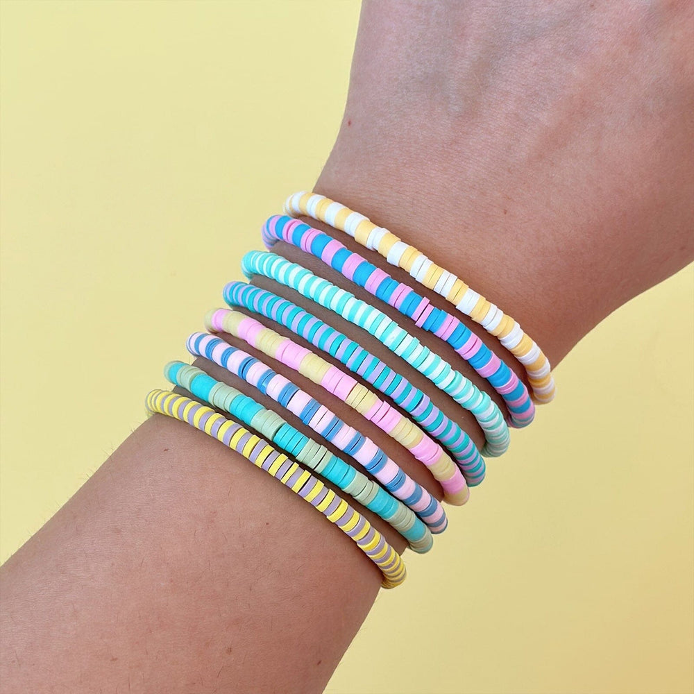 Vacation Vibes Bright Stretch Bracelet Set of 8 5