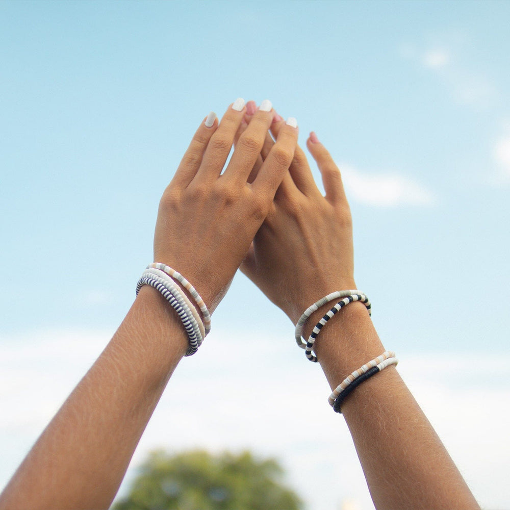 Vacation Vibes Neutral Stretch Bracelet Set of 8 6