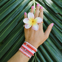 Vacation Vibes Pink Moment Stretch Bracelet Set of 8 Gallery Thumbnail