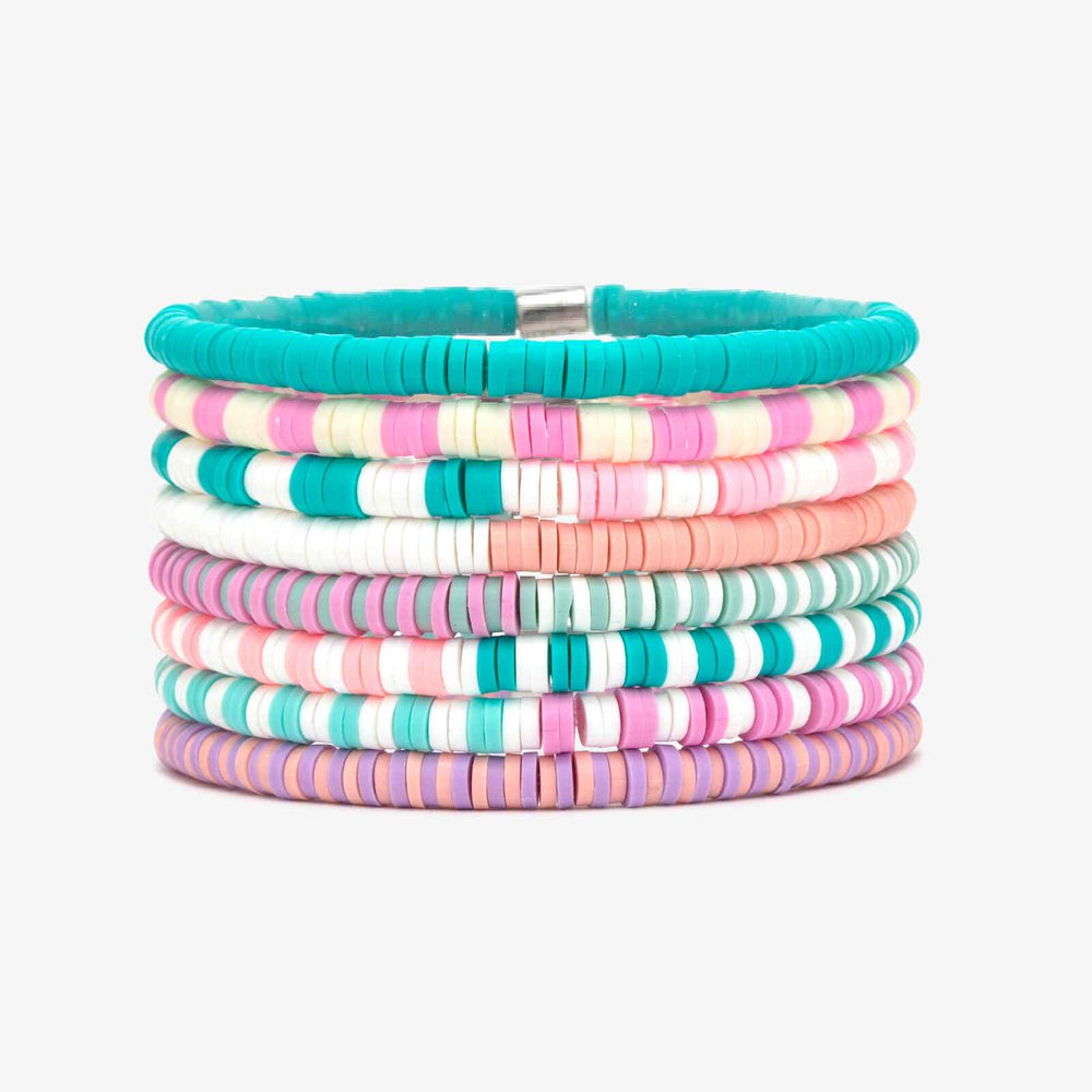 Spring Break Stretch Bracelet Set of 8 1