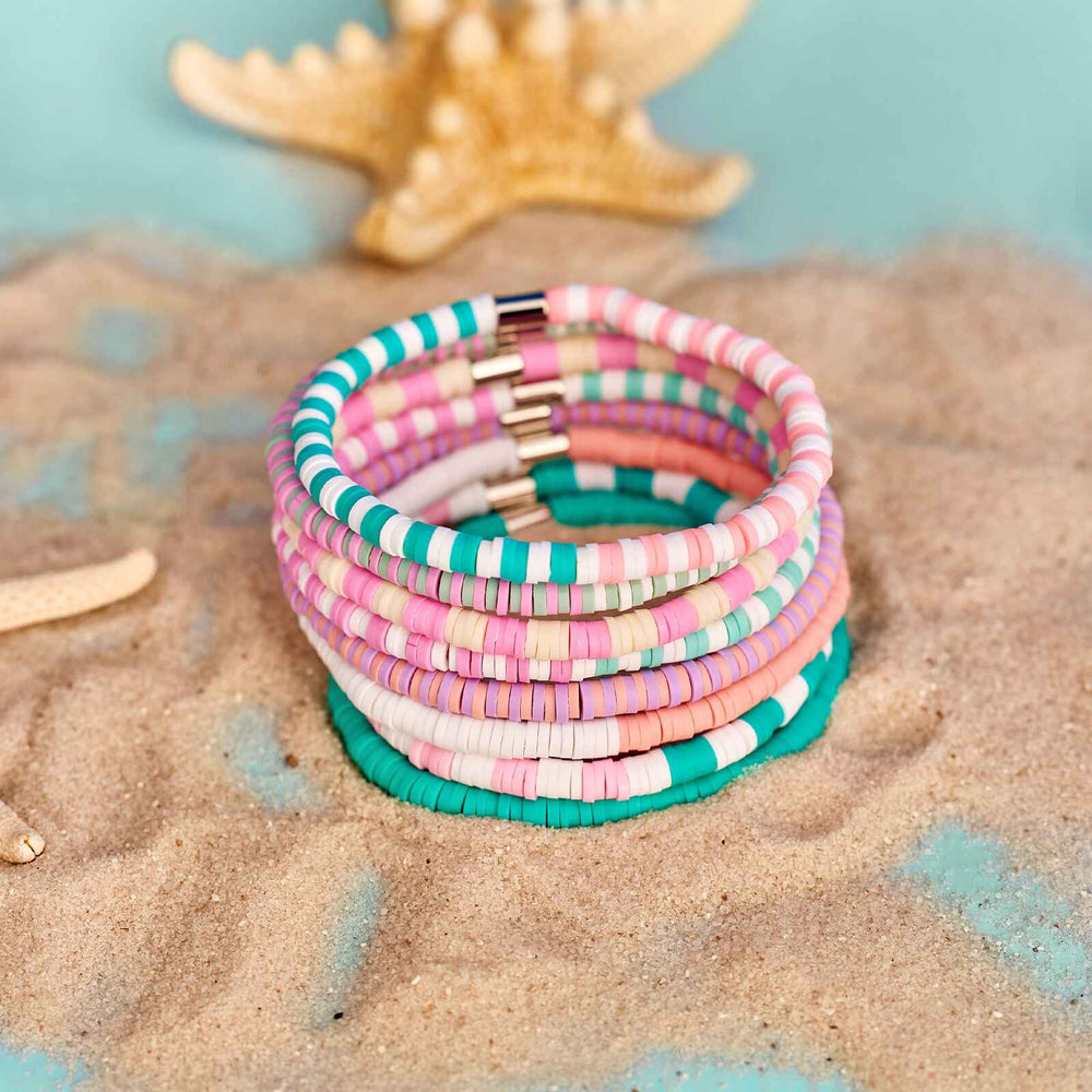 Spring Break Stretch Bracelet Set of 8 4