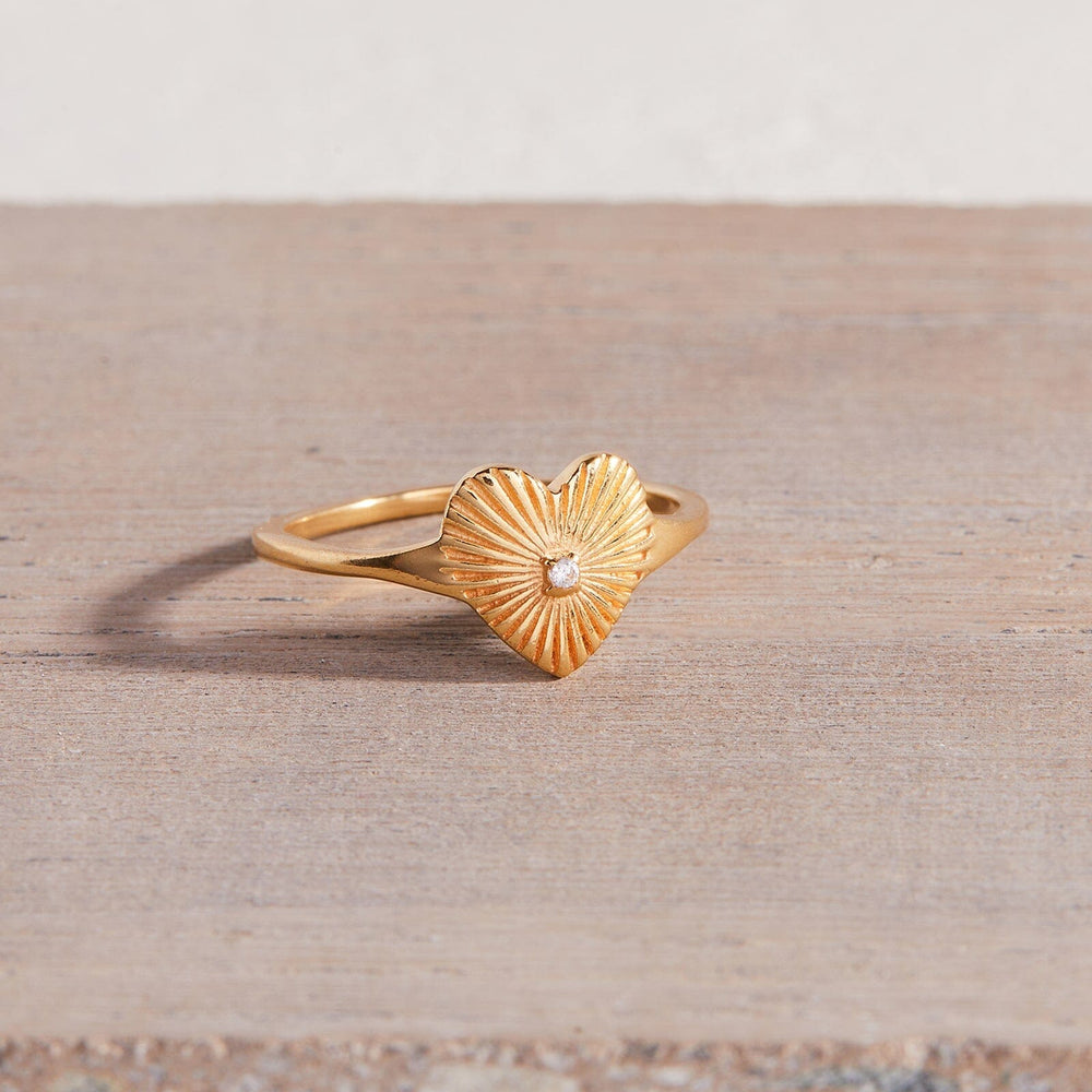 Sunburst Heart Ring 1