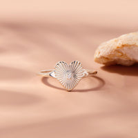 Sunburst Heart Ring