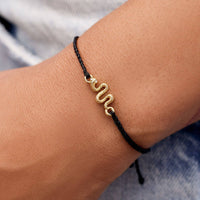 Snake Gold Charm Bracelet Gallery Thumbnail