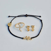 Snake Gold Charm Bracelet Gallery Thumbnail