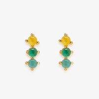 3 Stone Stud Earrings Gallery Thumbnail