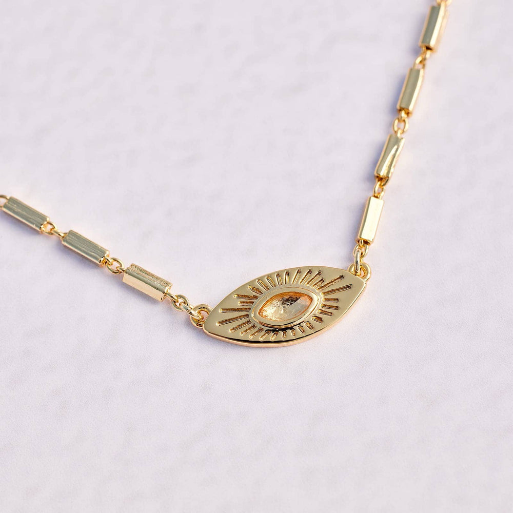 Sunburst Eye Pendant Necklace 3