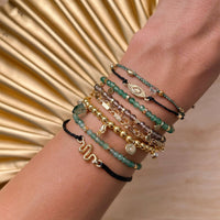 Jade Beaded String Bracelet Gallery Thumbnail