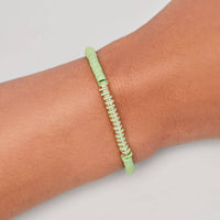 Heishi Disc & Metal Bead Stretch Bracelet Gallery Thumbnail