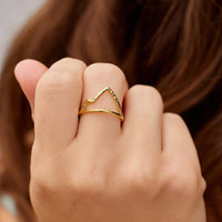 Outdoorsy Gals Mountain Statement Ring Gallery Thumbnail