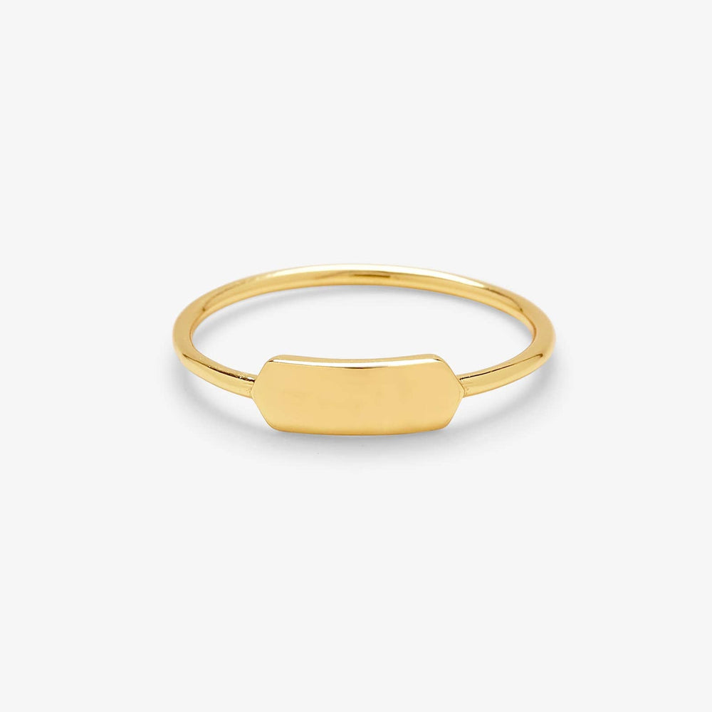 Demi-Fine Engravable Bar Ring 1