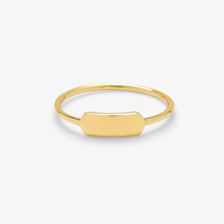 Demi-Fine Engravable Bar Ring