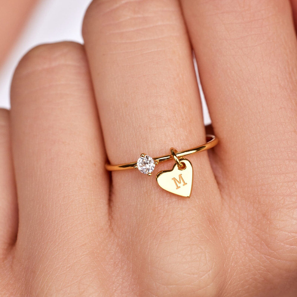 Demi-Fine Engravable Heart Ring 3