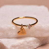 Demi-Fine Engravable Heart Ring Gallery Thumbnail