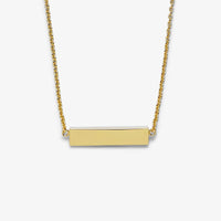 Demi-Fine Engravable Bar Necklace