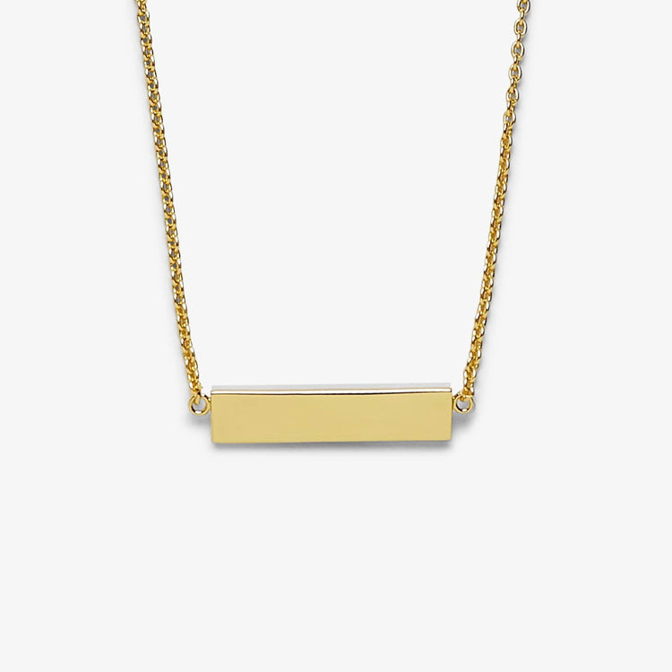 Demi-Fine Engravable Bar Necklace