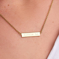 Demi-Fine Engravable Bar Necklace Gallery Thumbnail