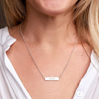 Demi-Fine Engravable Bar Necklace Gallery Thumbnail