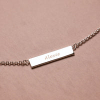 Demi-Fine Engravable Bar Necklace Gallery Thumbnail