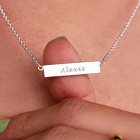 Demi-Fine Engravable Bar Necklace Gallery Thumbnail