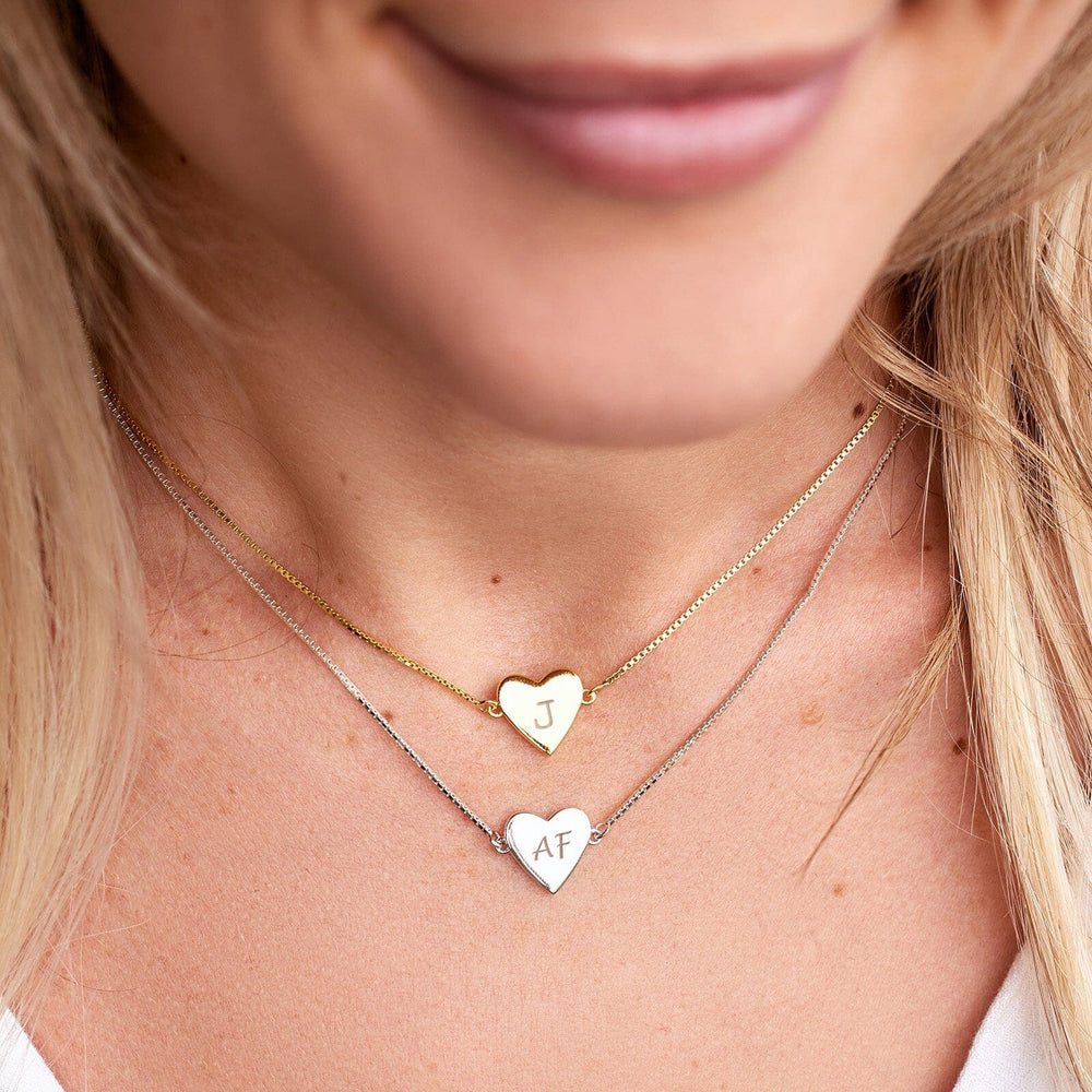 Demi-Fine Engravable Heart Choker 3