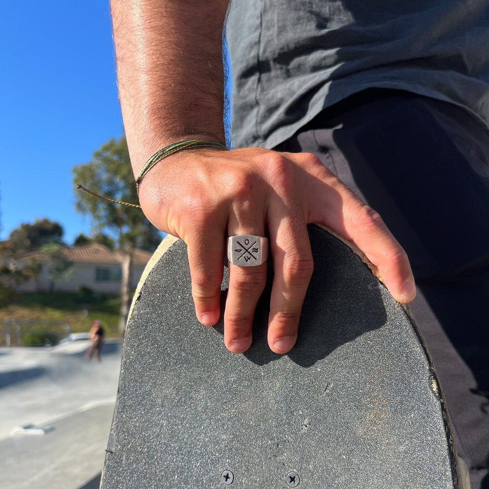 Men's Compass Signet Ring 21