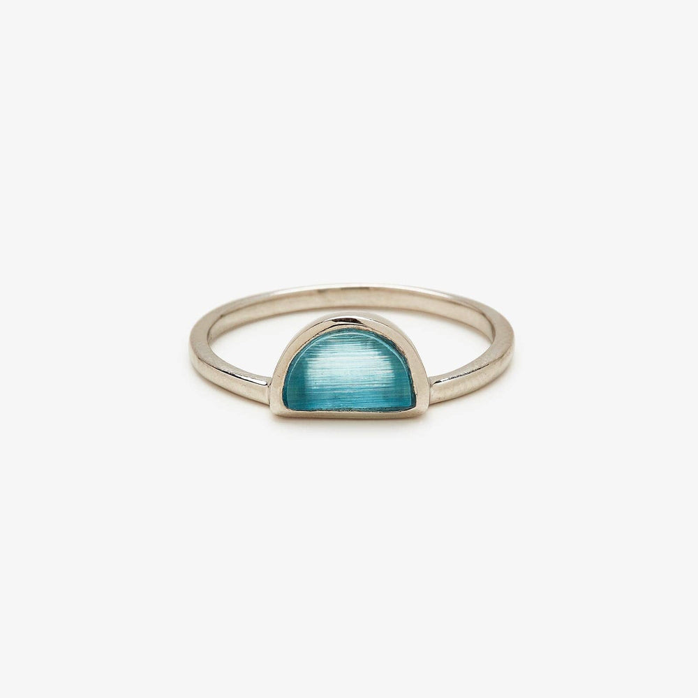 Half Moon Gemstone Ring 1