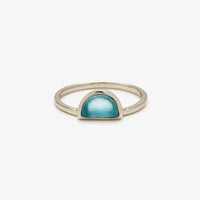 Half Moon Gemstone Ring