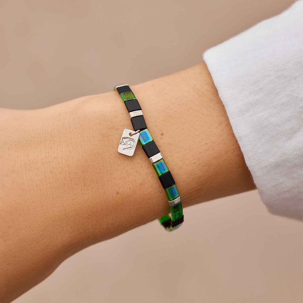 Slytherin™ Tile Bead Stretch Bracelet 3