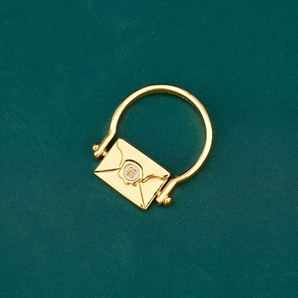 Hogwarts Letter Flip Ring 7