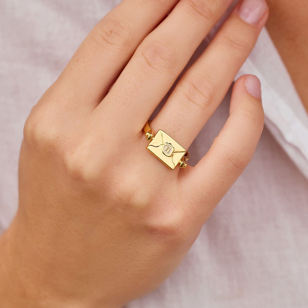 Hogwarts Letter Flip Ring 3