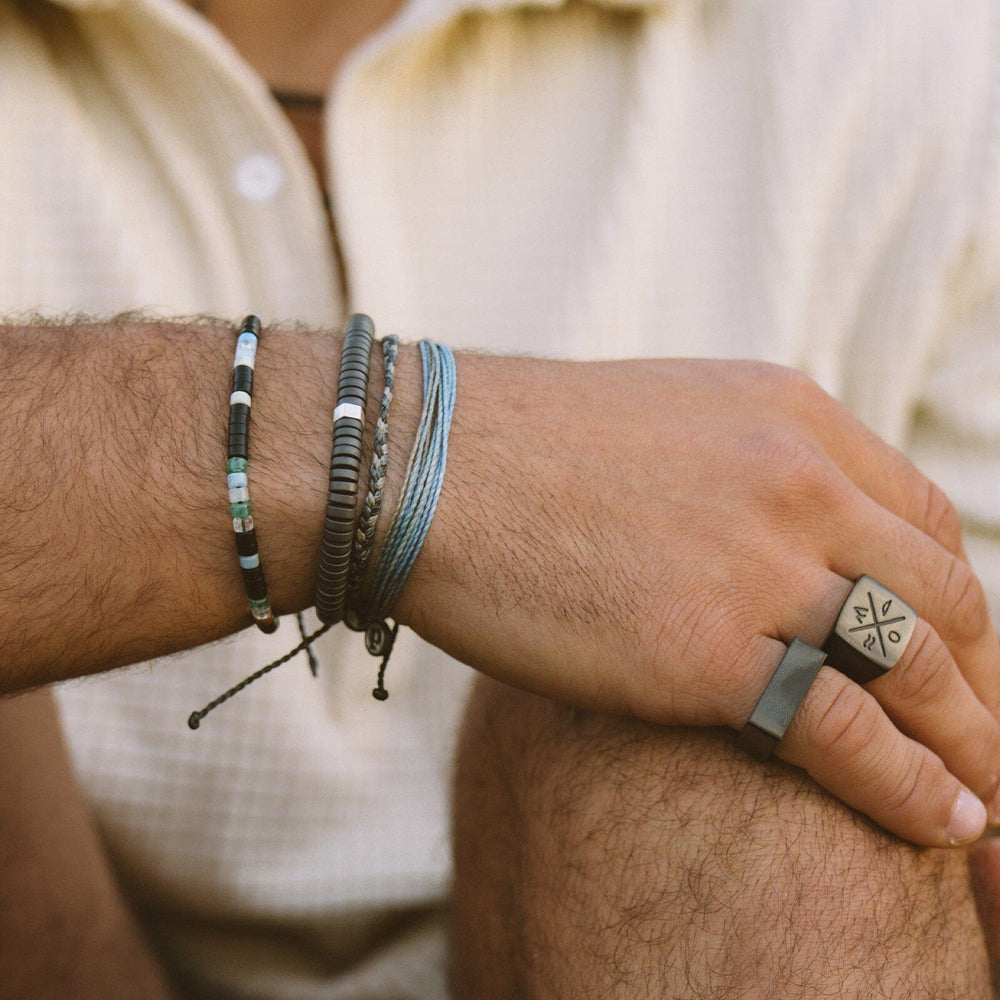 Men's Mixed Seed Bead Cord Bracelet 3