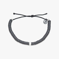 Men's Black Gunmetal Stone Bracelet Gallery Thumbnail