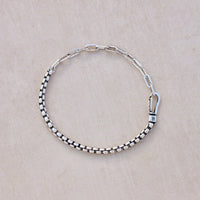 Men's Carabiner Clasp Chain Bracelet Gallery Thumbnail