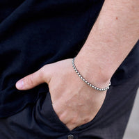 Men's Carabiner Clasp Chain Bracelet Gallery Thumbnail